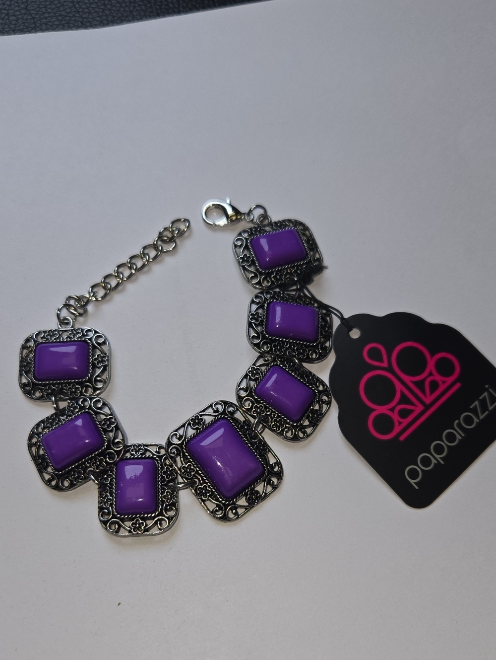 paparazzi Purple Gemstone Statement Bracelet